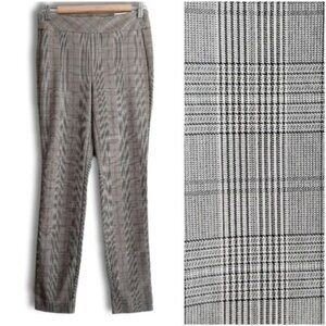 CAMBER & GRACE Ankle Legging Slim Leg Pull-on Stretch Grey Plaid Pants Sz S